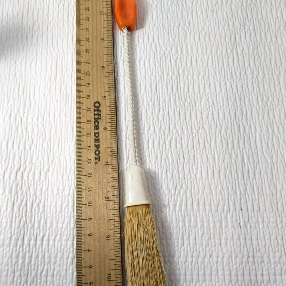 Vintage Kellogg‎ Quality Basting & Pastry Brush orange plastic handle USA RARE